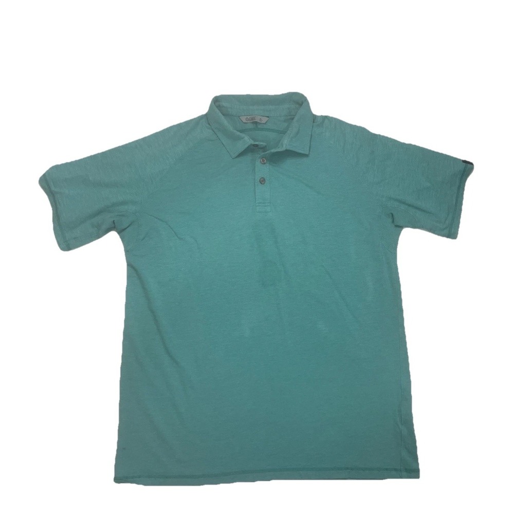 TASC Performance Polo Shirt Mens XL Teal Organic Cotton Bamboo Blend Soft